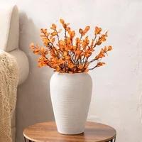 Home Minimalist Ceramic Vase, Countertop Solid Color Creative Japanese Dried Flowers Hydroponic Vase Ornament 1