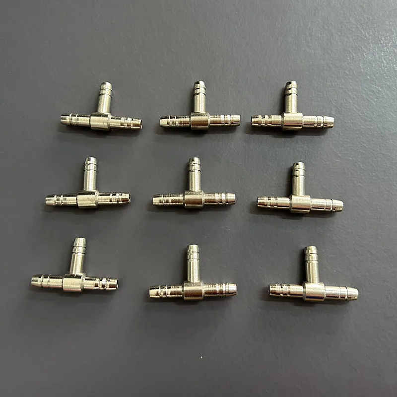 4mm Stainless Steel T Shaped Connector 3 ways Aquarium Fish Tank Air Pump Connector Control Valve Air Pipe Tube Accessories 2