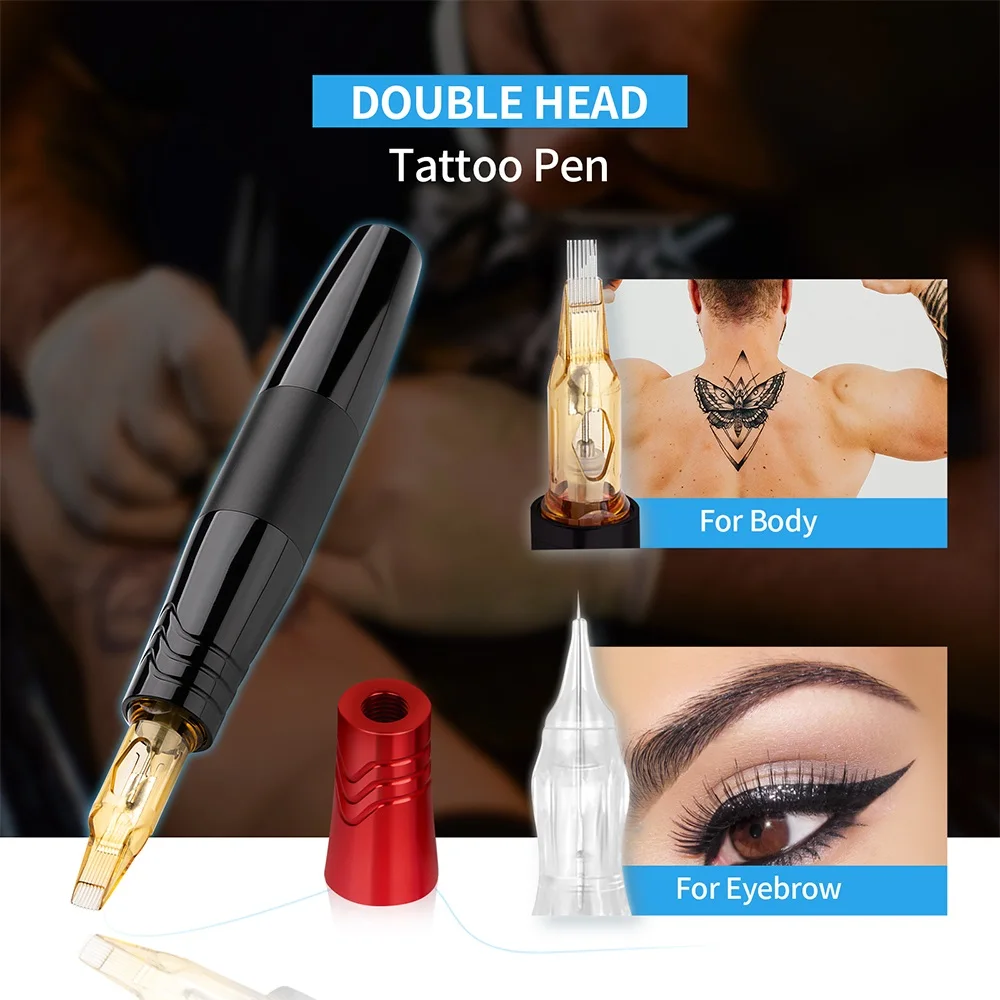 Cordless Tattoo Machine Kit Professional Rotary Tattoo Machine Pen Kit with Cartridges Needles Permanent Makeup Set tattoo supplies,tattoo kit,tattoo pen
