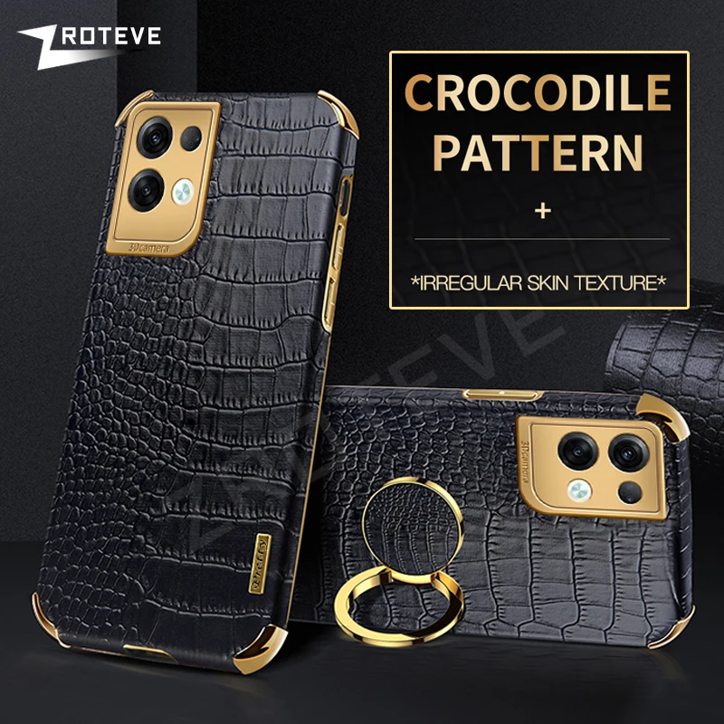 Für OPPO Reno8 Pro Fall Zroteve Krokodil Muster Leder Abdeckung Auf Oppo Reno 8 T 8T 8Z 7Z 7 pro Reno8T 5G Reno7 Lite_voghion.com