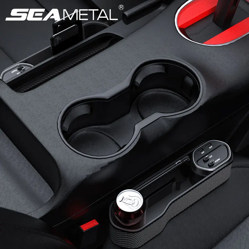 Car Seat Gap Storage Box with Wireless Charging