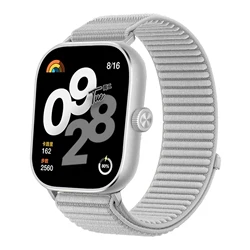 Sports Nylon Braided Loop Strap - Breathable Bracelet Wristband - Mi Band 8 9 Pro (Grey)