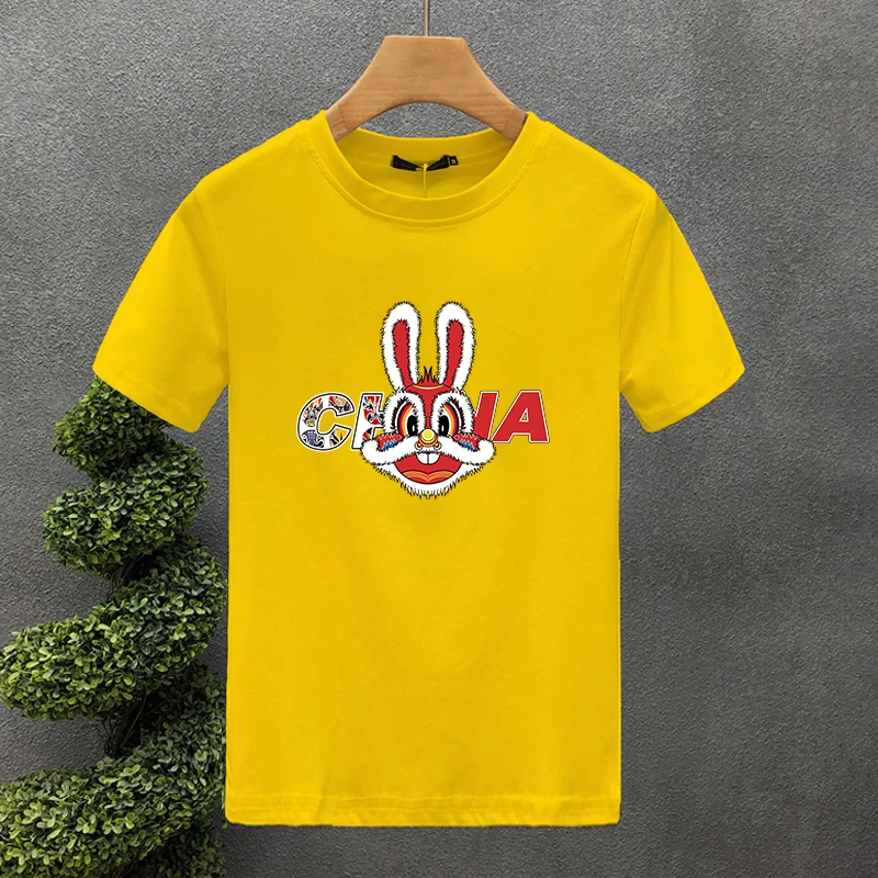 T-shirt in cotone con coniglietto per uomo e donna di coppia_voghion.com