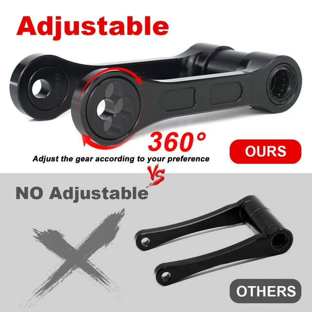Adjustable Lowering Links Kit For CRF150R All Years – Lowers Rear Up To 4 Inches, Steel Construction, Made In USA