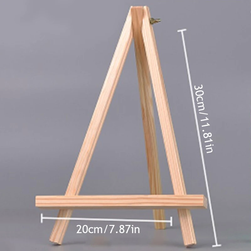 1pcs Natural Wood Mini Easel Frame Tripod Display Meeting Wedding Table Name Card Stand Display Holder Children Painting Craft images - 6