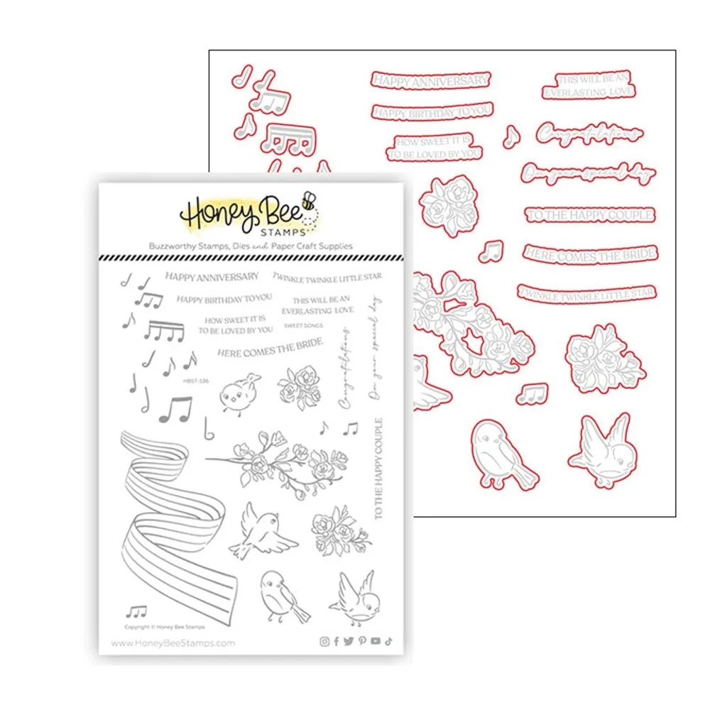 

Special Sweet Songs Metal Cut Dies and Stamps for DIY Scrapbooking Photo Album Embossing Decorative Paper Cards