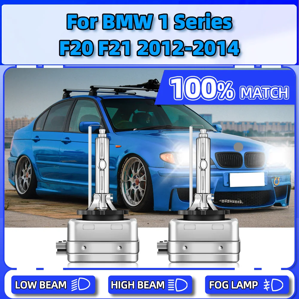 

2PCS 20000LM D1S Xenon Headlight Bulbs 6000K White 12V Auto Lights 35W Xenon Lamps For BMW 1 Series F20 F21 2012 2013 2014