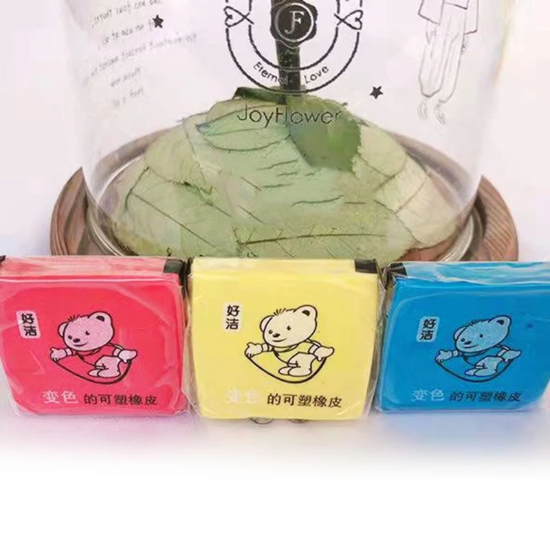 P82F 2x Pencil Erasers Moldable Erasers Art Soft Kneaded For Drawing
