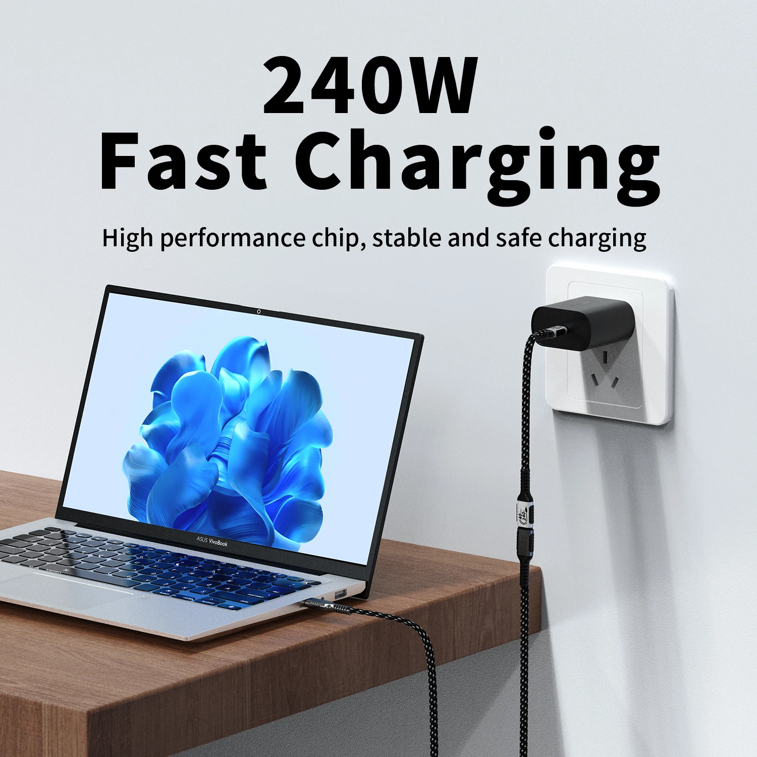 Unnlink USB C 연장 케이블 유형 C 익스텐더 Thunderbolt 4/3과 호환 USB4.0/3.2/3.1 MacBook 8K 4K용 고속 충전