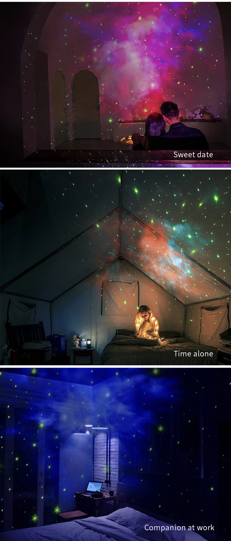 Galaxy Star Projector Starry Sky Night Light Astronaut Lamp Home Room  Decor Decoration Bedroom Decorative Luminaires Gift dinosaur light