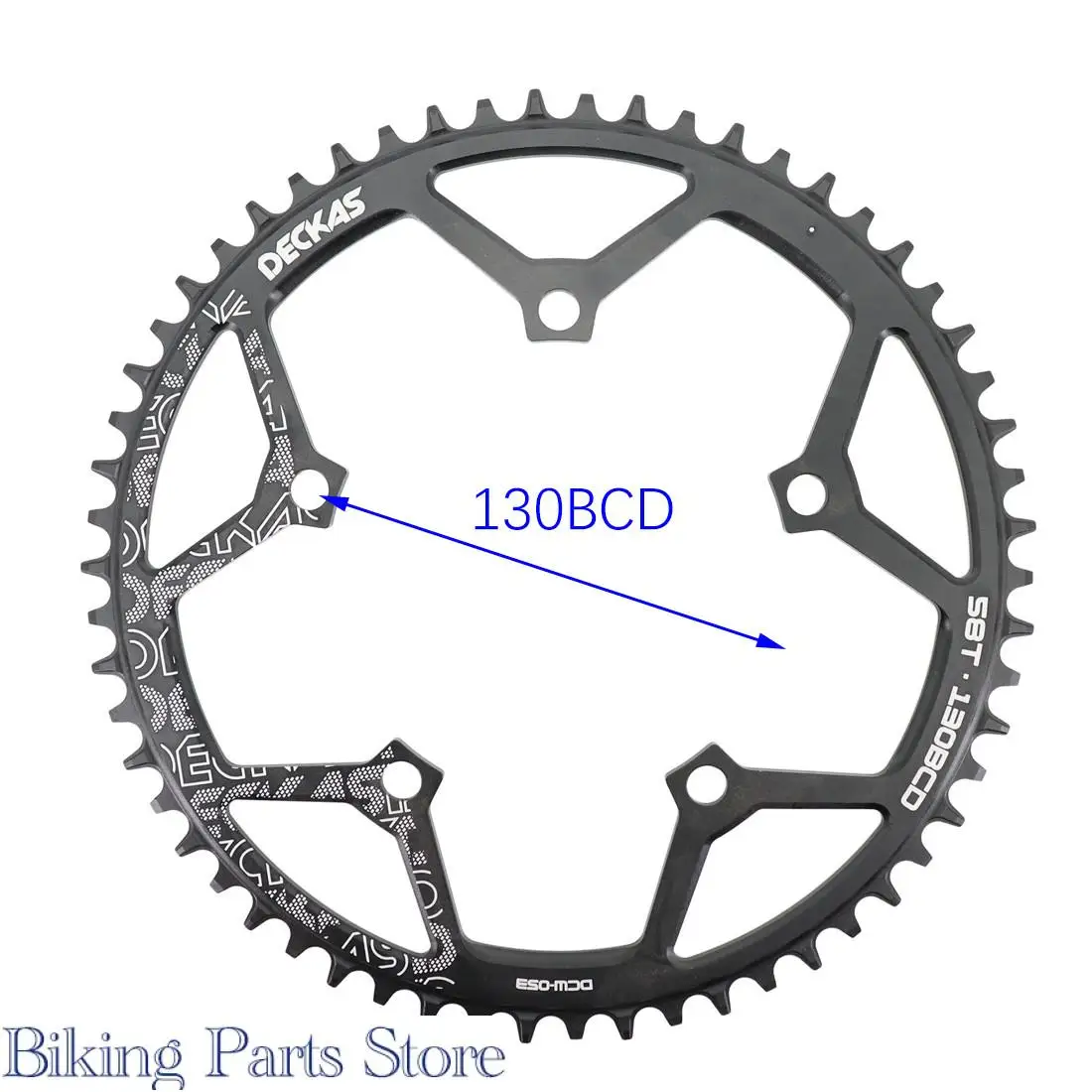 For Shimano 5700 6700 50 52 54 56 58 Tooth Deckas Chainring 130 BCD Round Road Bike Chainwheel 130BCD For SRAM Black