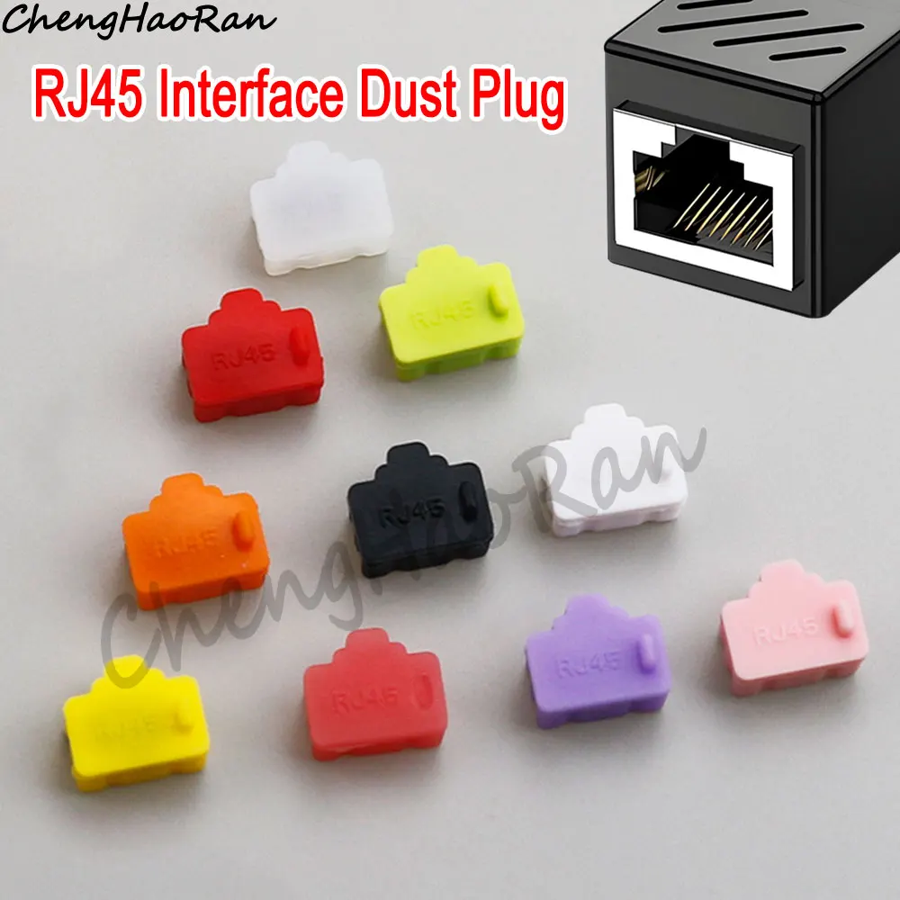 10pcs/Set RJ45 Interface Silicone Dust Plug Laptop LAN Cable Dustproof Plugs Desktop Router Switch Network Card RJ45 Port Cover - View #9