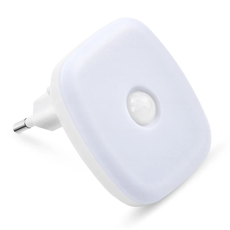 Night Light Motion Sensor EU Plug LED Lamps Children's Nights Light Wireless Night Lamp For WC Bedside Table Bedroom Hallway 5