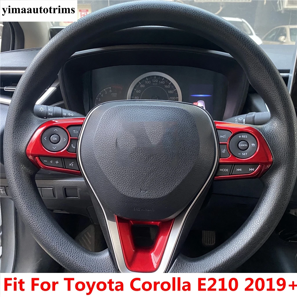 Декоративная рамка на руль для Toyota Corolla E210 2019-2024, аксессуары из красного/матового/углеродного волокна