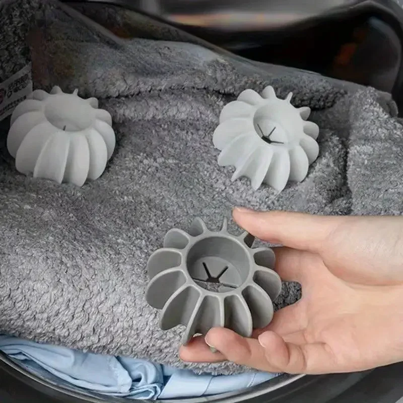 Magic Silicone Laundry Balls - Reusable Washing Machine Pet Hair Remover, Cat Hair Catcher & Clothes Cleaning Tool