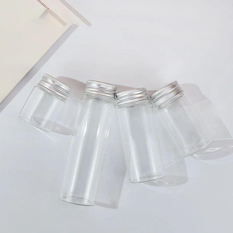 1pc  5/6/8/10/14/20/25ml Glass Clear Empty Seal Bottles Solid Powder Medicine Pill Vial Container Reagent Packing Bottle 4