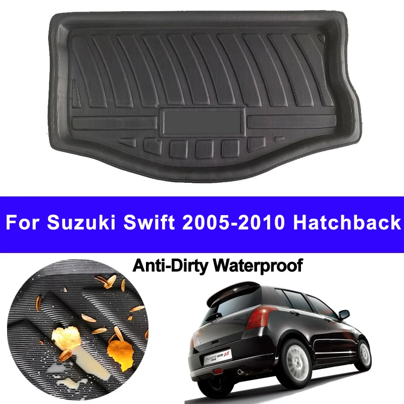 Car Rear Boot Cargo Liner Tray Trunk Floor Carpet Mats Tappeti Pad Anti-Sporco Per Suzuki Swift 2005 - 2010 Cuscino Hatchback