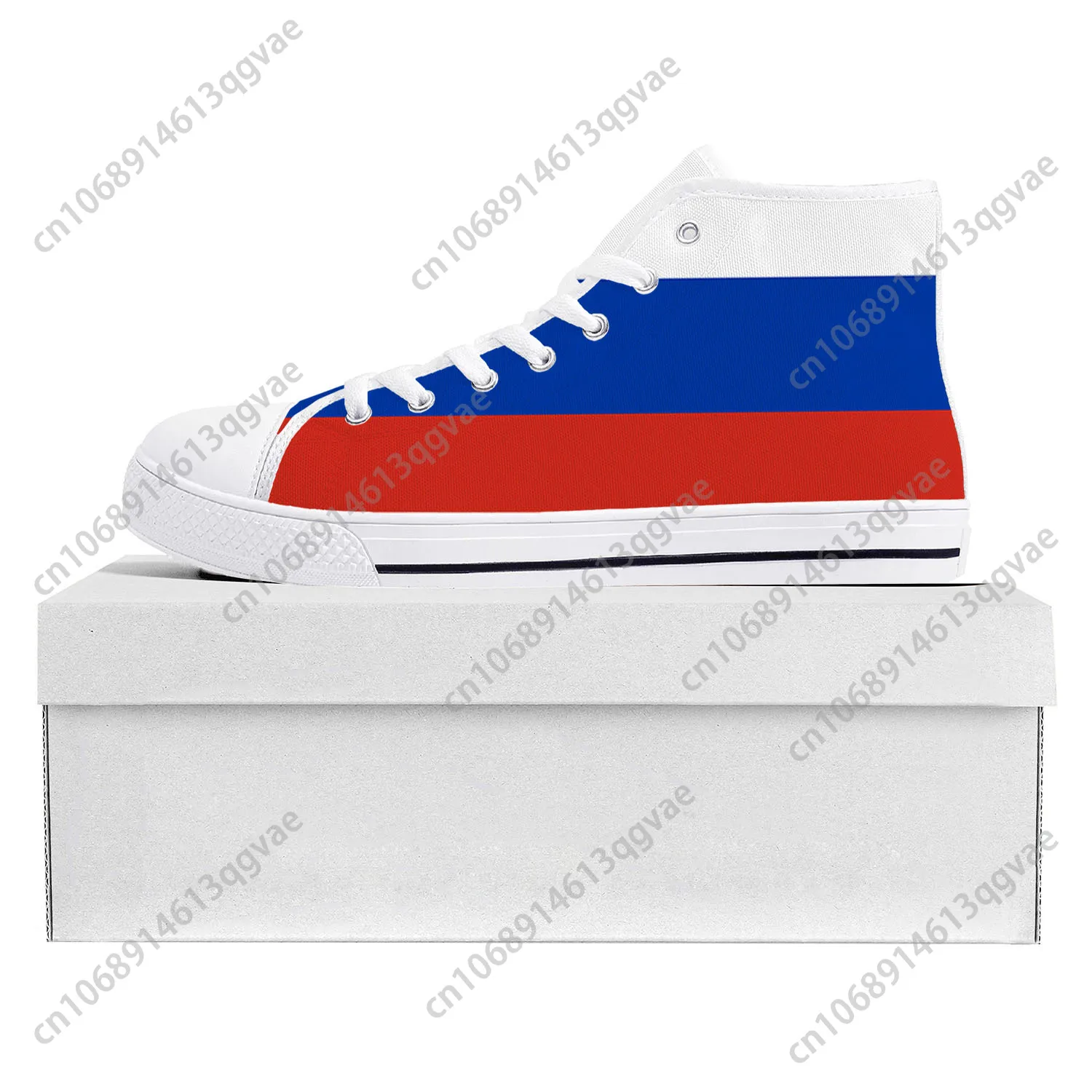 Russian Flag High Top High Quality Sneakers Mens Womens Teenager Canvas Sneaker Russia Casual Couple Shoes Custom Shoe