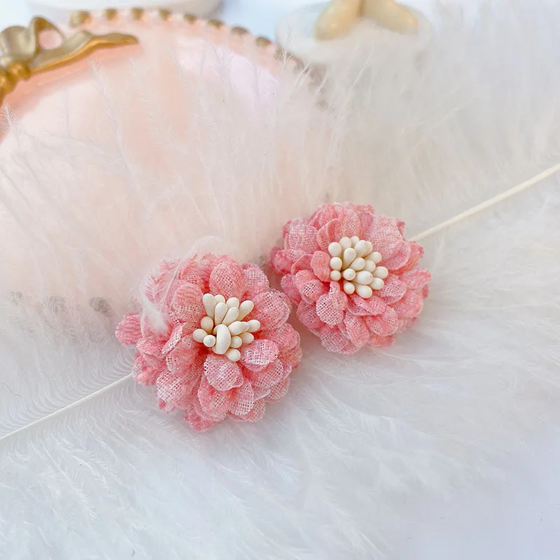 미니 입체 레이스 꽃, DIY 의류 귀걸이 헤어 액세서리 헤어 액세서리 의류 모자 장식 재료