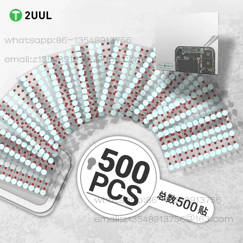 2uul 휴대폰 수리 전면 카메라 적외선 도트 매트릭스 얼굴 이미지 보호 스티커, 먼지 스티커 500개