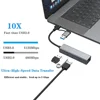 USB C Ethernet Adapter, 3 Port USB 3.0 Type C Hub with RJ45 1000Mbps Ethernet Converter for PC, Laptop with Windows Mac OS 3