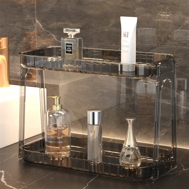 Versatile Cosmetic Organizer Transparent Storage For Makeup Skincare Bathroom