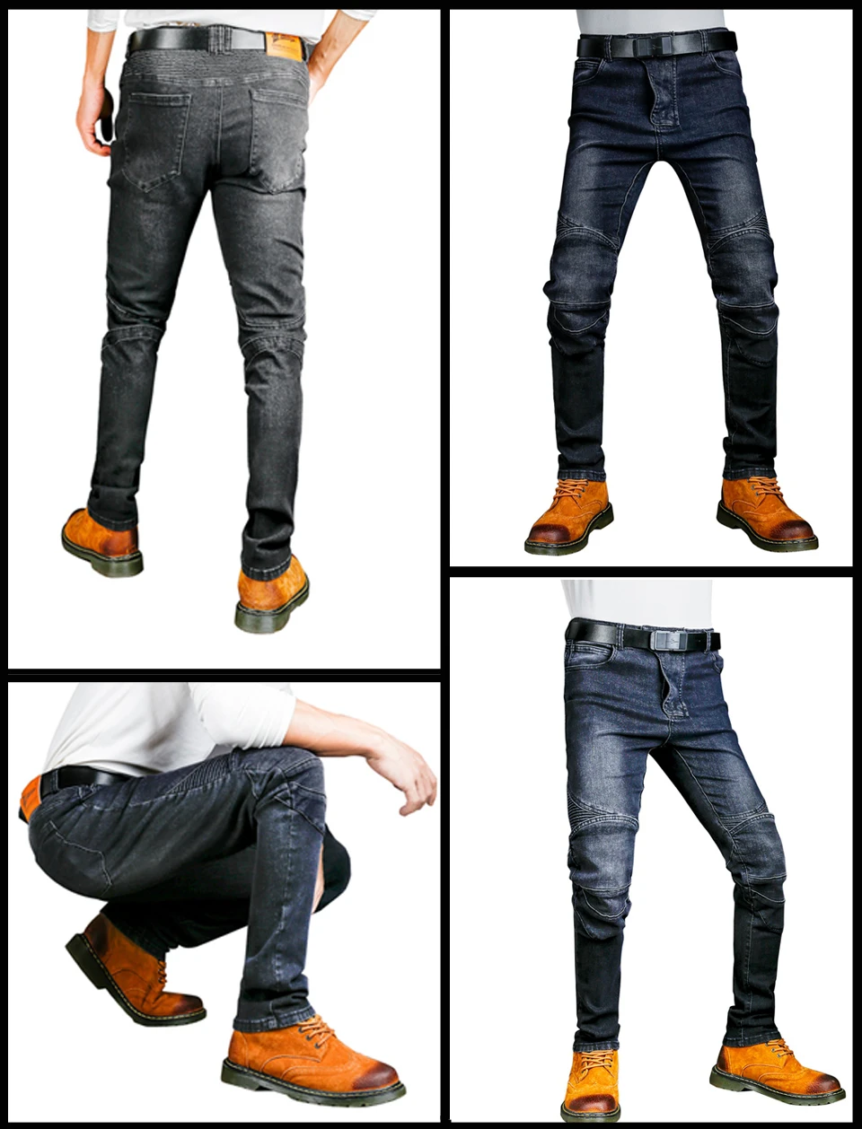 남성용 오토바이 라이딩 팬츠, 무릎 및 엉덩이 보호 기능이 있는 내마모성, 모토크로스 봄 여름 라이딩 기어