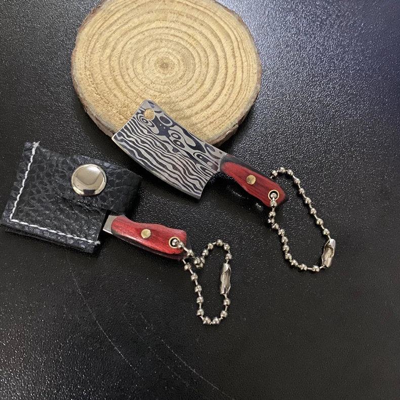 Φορητό μαχαίρι τσέπης μπρελόκ από ανοξείδωτο ατσάλι για κάμπινγκ μικρό mini edc αποφλοιωτής μαχαιριών σταθερή λεπίδα ξύλινη λαβή κουζίνας πολλαπλά μαχαίρια - κορυφαία μαχαίρια