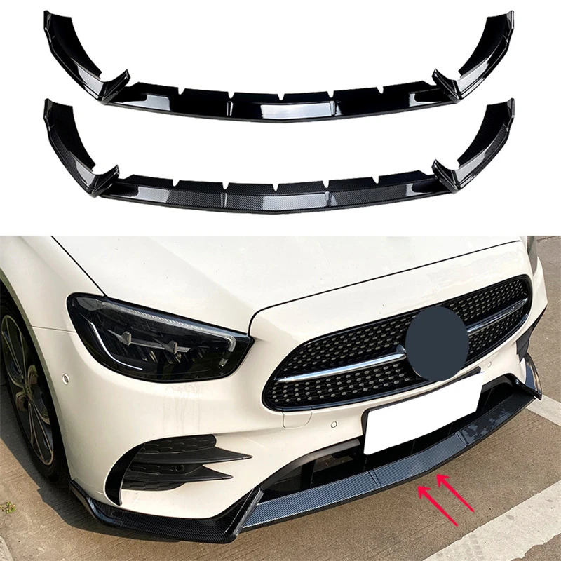

Передний бампер для Mercedes E-class 2021 W213 E260 E300 AMG, Нижняя губа, спойлер, защита, автомобильный аксессуар