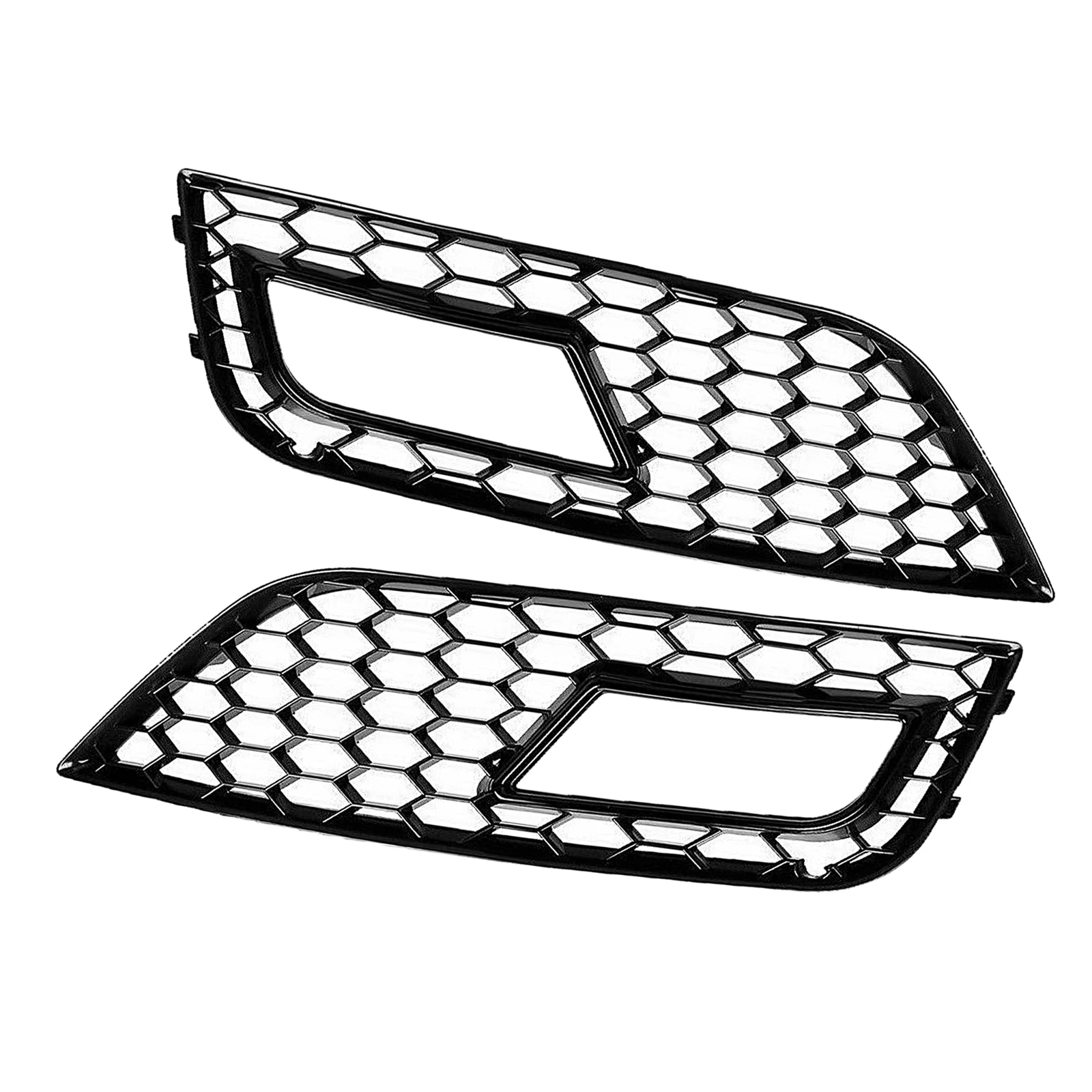 RS4 Style Car Front Fog Light Grille Cover 2pcs For Audi A4 B8.5 2013- 8K0807681K01C 8K0807682K01C