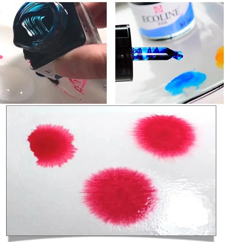 Talens Ecoline Pro-Grade Transparent Watercolor Ink Vivid Fast-Drying for Designers Illustrators 1pc