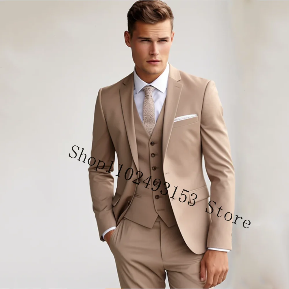 Blazer Trajes De Novio Color Caqui Trajes De Negocios De Dos