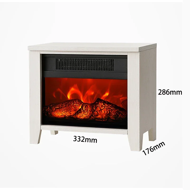 Nordic Electric Fireplaces Heater Household Decorative Fake Fireplace Stove Portable Office Desktop Small Electric HeaterN