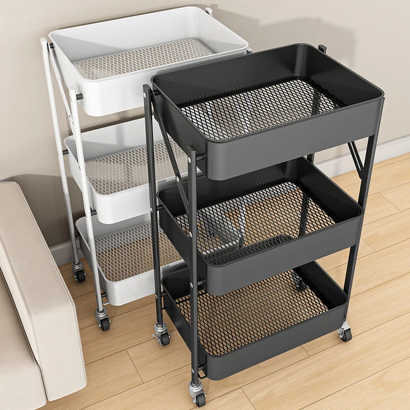 

ZL Trolley Rack Kitchen Bathroom Floor Multi-Layer Storage Rack