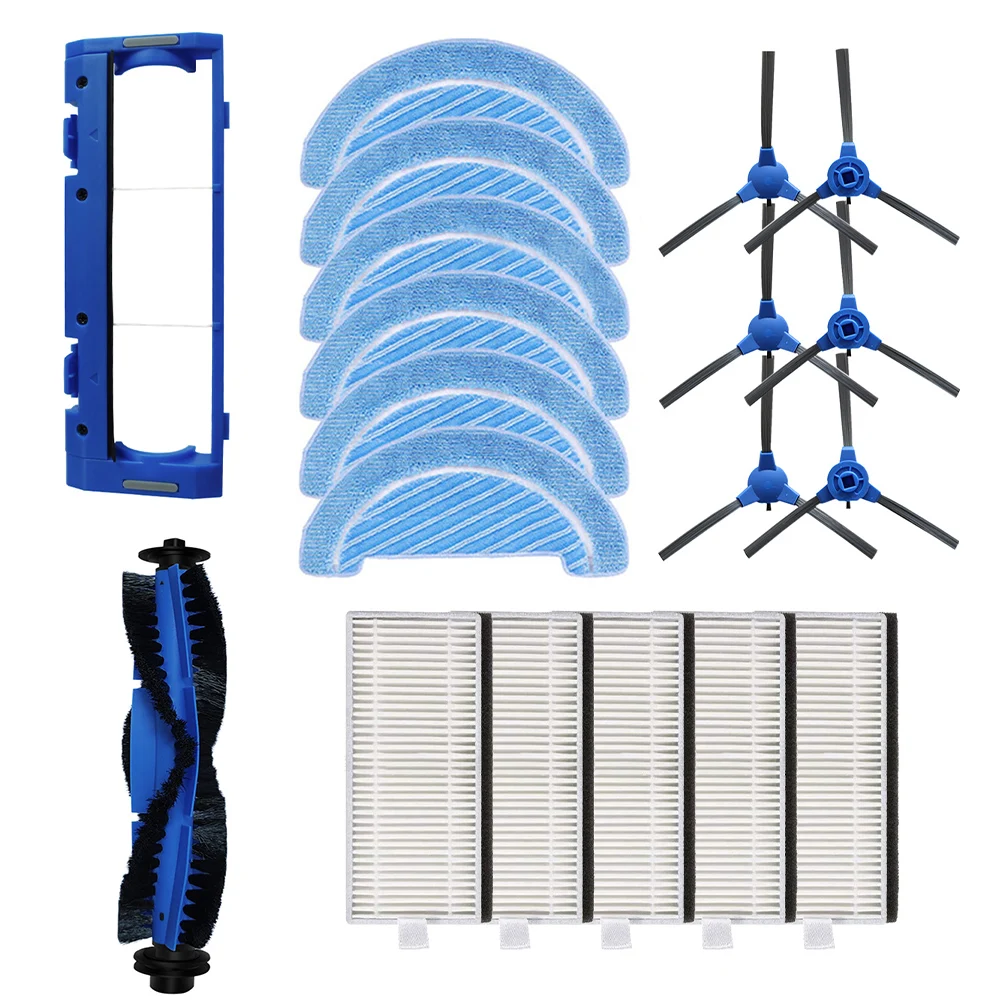 spare replacement kits for cecotec conga 3090 washable roller side brush hepa filter mop cloth cost effective alternatives Replacement For Cecotec Conga 990 Vital / Conga 999 Vital Robot Vacuum Cleaner Spare Parts Main Side Brush Hepa Filter Mop Rag
