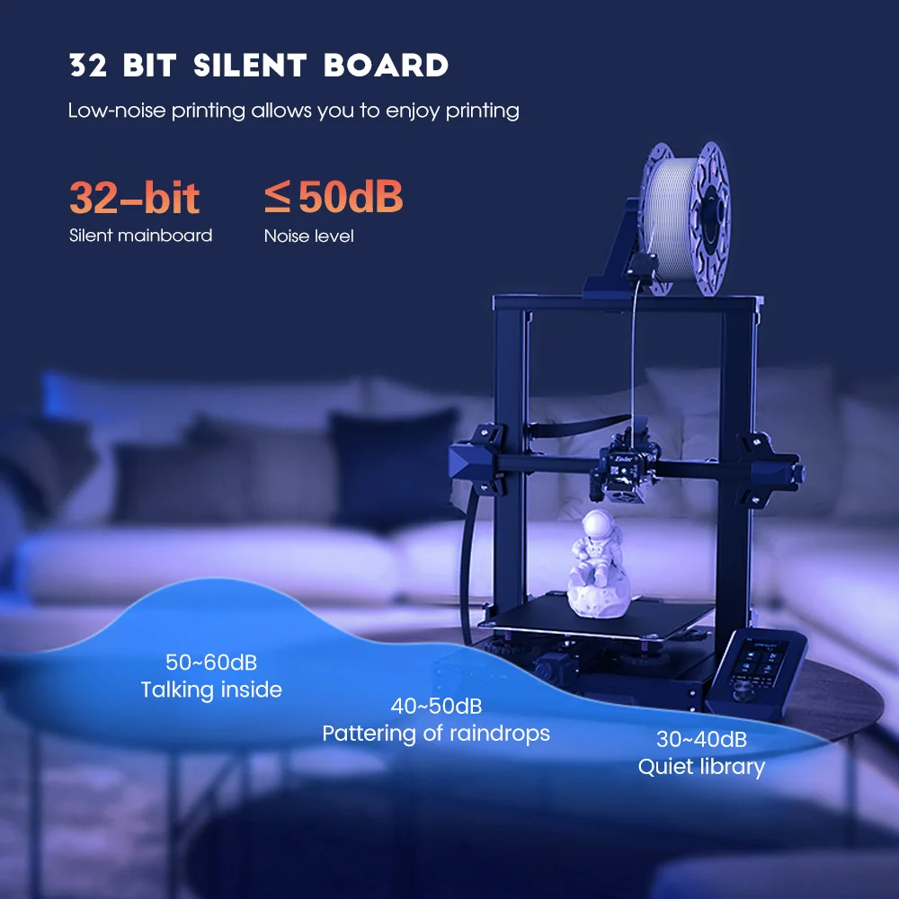 CREALITY Ender-3 S1 3D 프린터 직접 듀얼 기어 압출기 듀얼 Z 축 32Bit 자동 베드 레벨링 고정밀 CR 터치