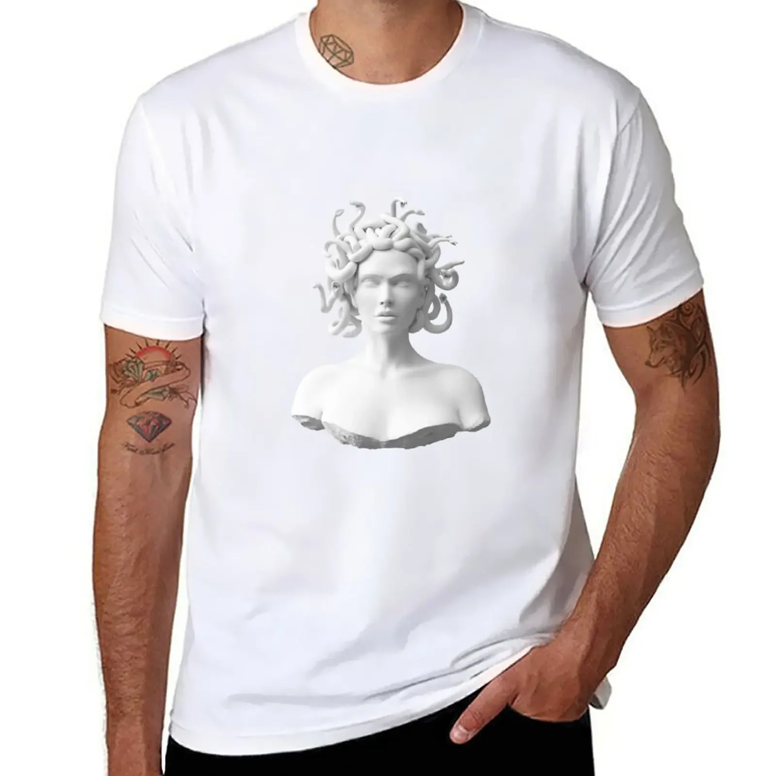 

Medusa statue T-Shirt anime korean fashion new edition mens t shirt
