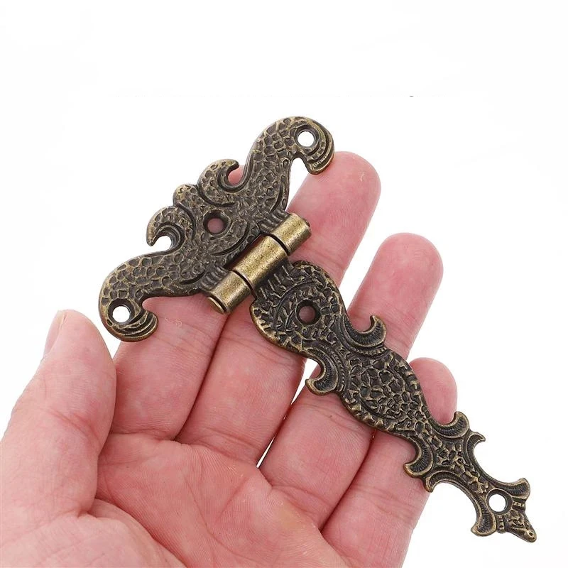 Stainless Steel Door Hinges Furniture Hinge Wooden Box Hinge Cabinet Door Hinges Cabinet Hinges Zinc Alloy Cabinet Door Butt Hinges Vintage Large Decorative Jewelry Wooden Box Furniture Hardware Fitting 113*69mm