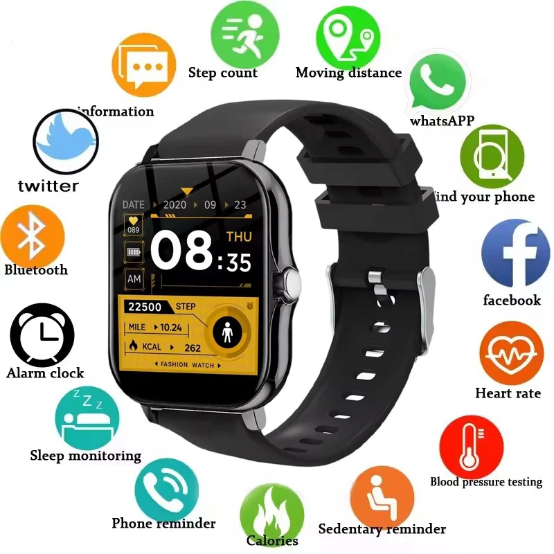 2025 New Hot Smart Watch Men Women Blood Pressure Sleep Health Monitoring Bluetooth Call Message Reminder Smartwatch Android IOS 1