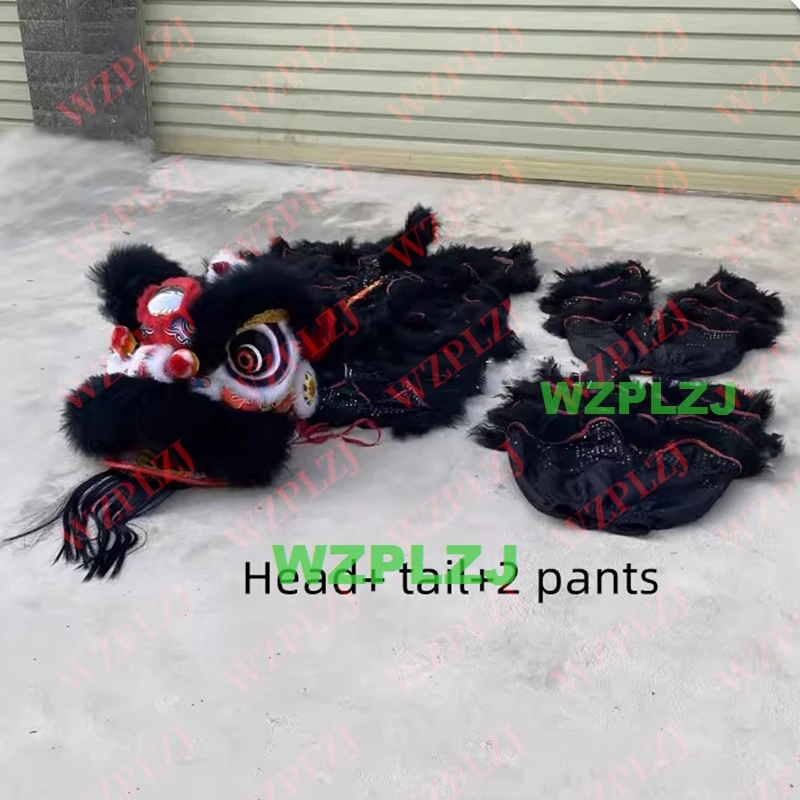 2Kids Lion Dance Costume 2 pants 10-15 Age Children Student Play Game Party Halloween Sport Parade Folk Event Stage Mascot China
