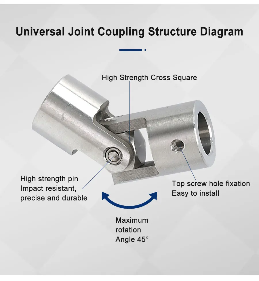 RC-Boot- und Auto-Metall-Kardangelenk 2mm/2.3mm/3mm/3.175mm/4mm/5mm/6mm/8mm/10mm Gimbal-Kupplungen Wellenmotorverbinder Universalgelenk – Detail 4