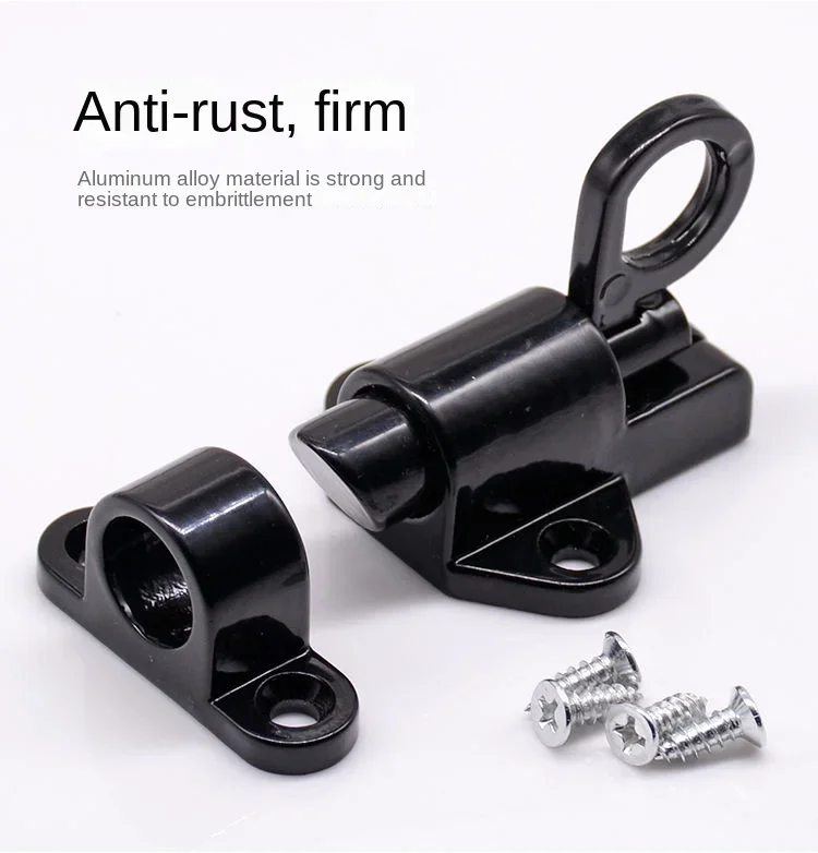 Description Picture 4 of itemWindow Gate Security Pull Ring Spring Bounce Door Bolt Aluminum Latch Lock White