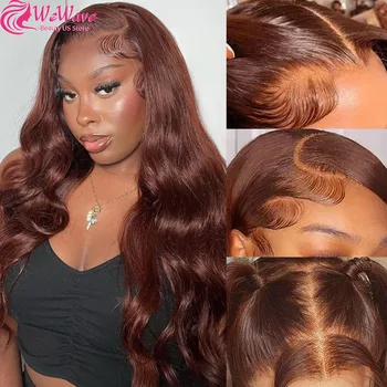 Chocolate Brown Body Wave Coroled High Density 13x6 Lace Front Wig 30 Inch Human Hair 13x4 Hd Lace Frontal Wig Choice For Women 1