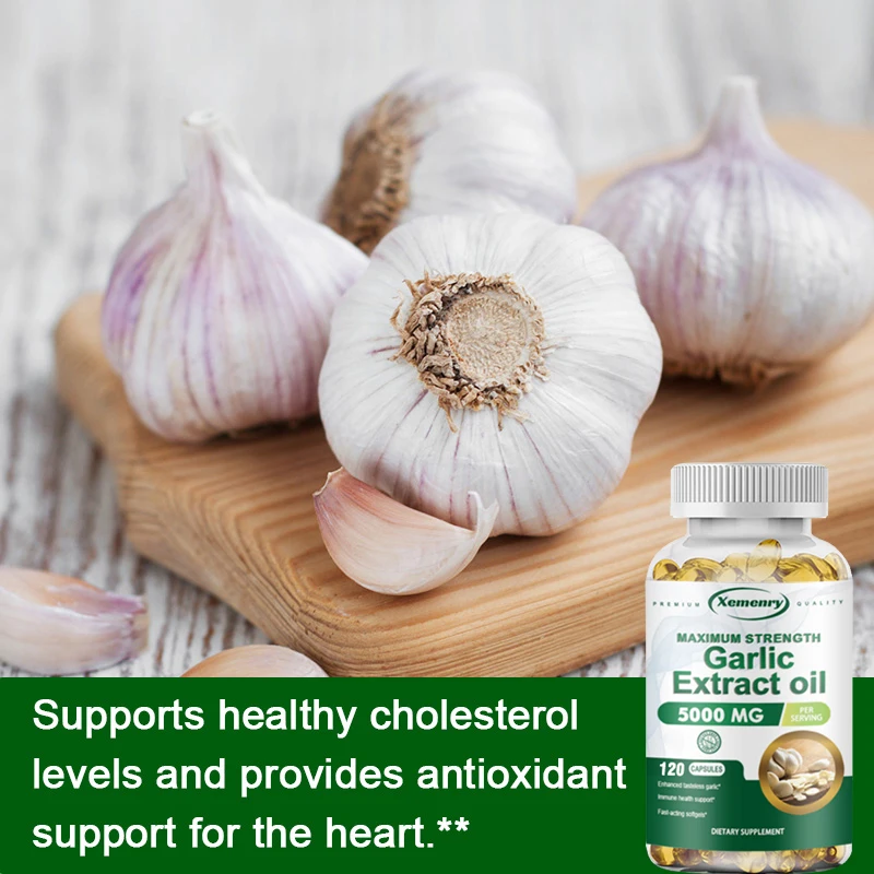 black seed oil capsules Garlic Oil Capsules for Immune and Cardiovascular Cholesterol Health Enhances Immunity