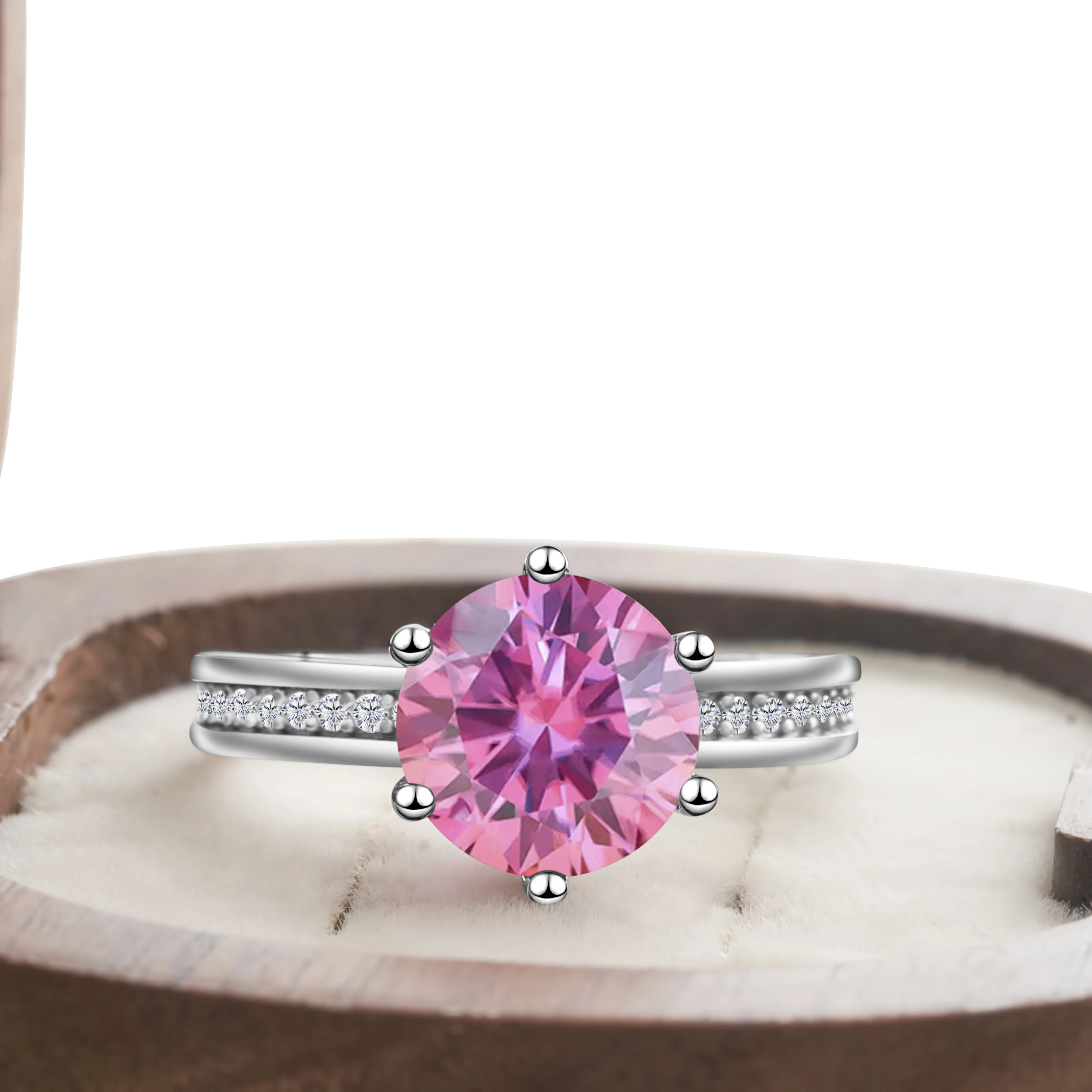 Premium Laborgezüchteter 3ct 9mm Moissanit Silberring Eleganter Hochwertiger Simulierter Diamant Damen Dating Party Schmuck Geschenk