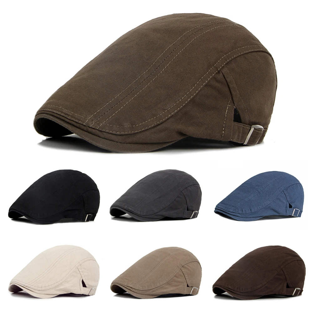 Béret Homme Réglable - Style Gavroche, Coton/polyester, Taille Unique (56-61 Cm)