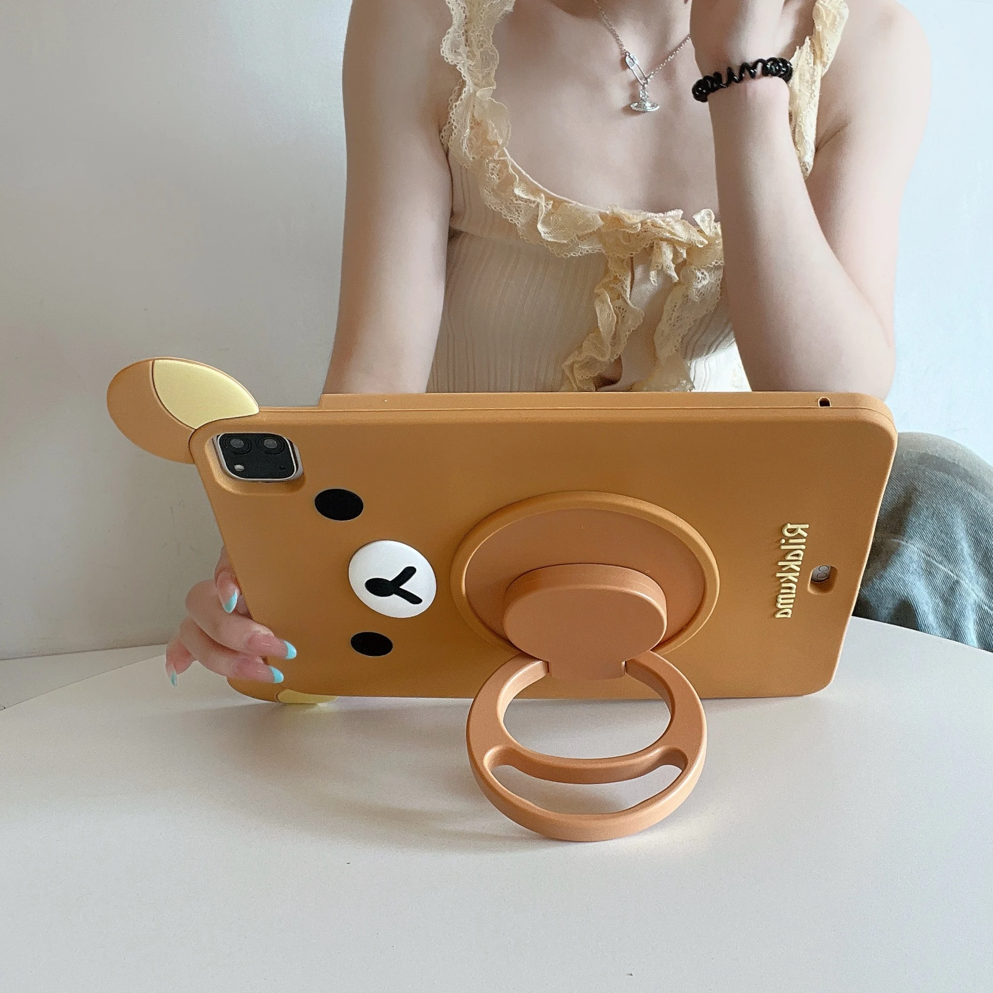 3D Cartoon Cute Bear Silicone Tablet Case