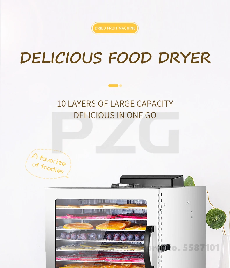 Description Picture 4 of item16 Layers Food Dehydrator Home Fruit Raisins Drier Dehydrator Meat Fish Banana Food Vegetables Dehydrator Dryer Drying Machine