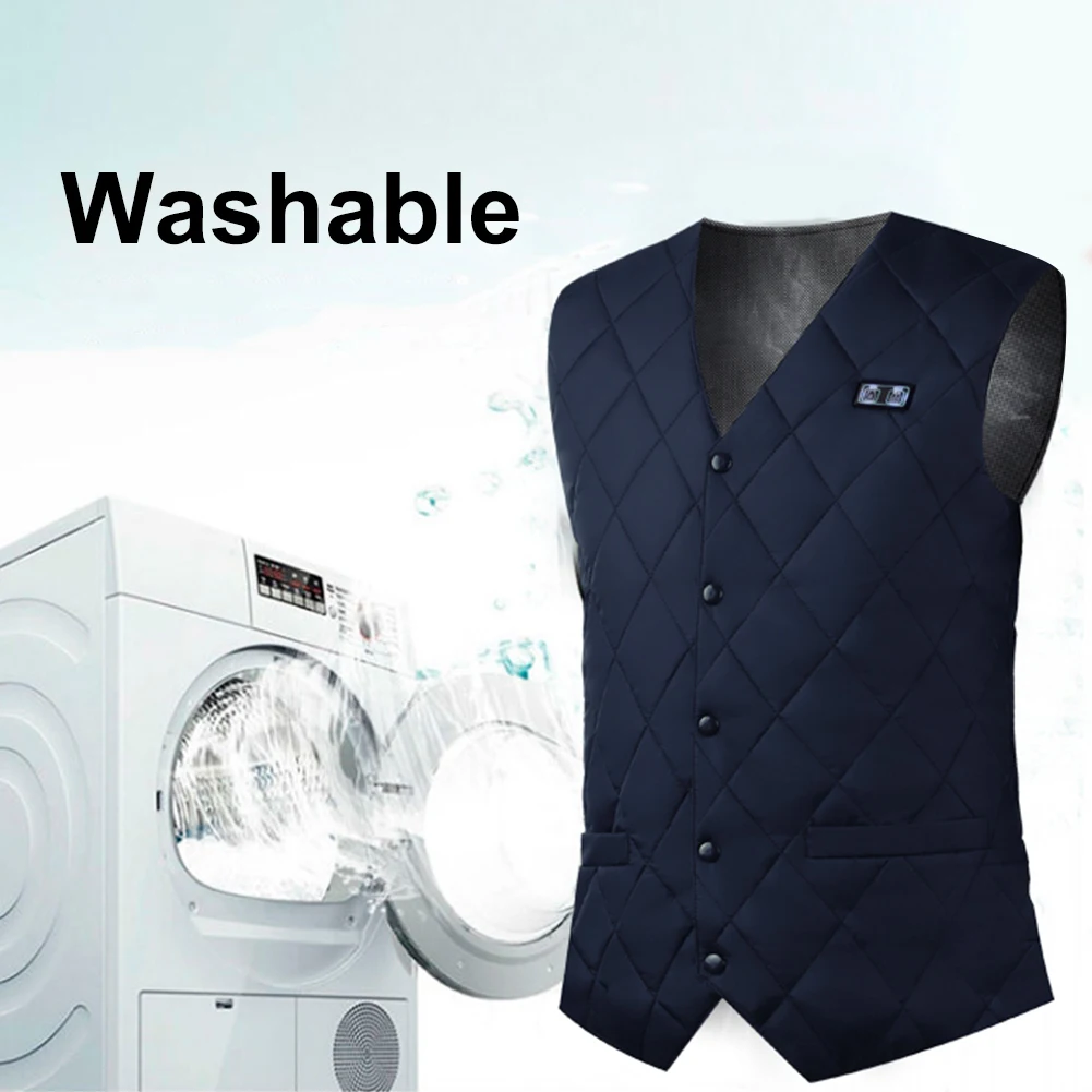 Description Picture 6 of item16 Areas Heated Vest Jacket Electric Heating Clothing 3 Gears Thermal Vest Women Men Electric Heating Vest for Camping Hiking