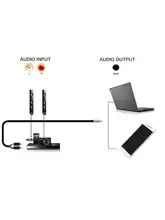  3.5mm 1/8 to 2 Male RCA Headphone Jack Adapter Y Splitter Stereo  Cord Drop Shipping 